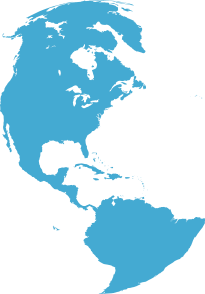 north and south america outline