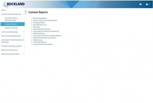 Screen shot of Buckland client portal