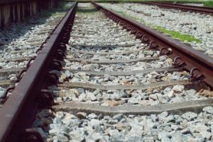 close up of railroad tracks