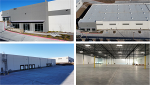 Photos of warehouse building in El Paso, exterior and interior